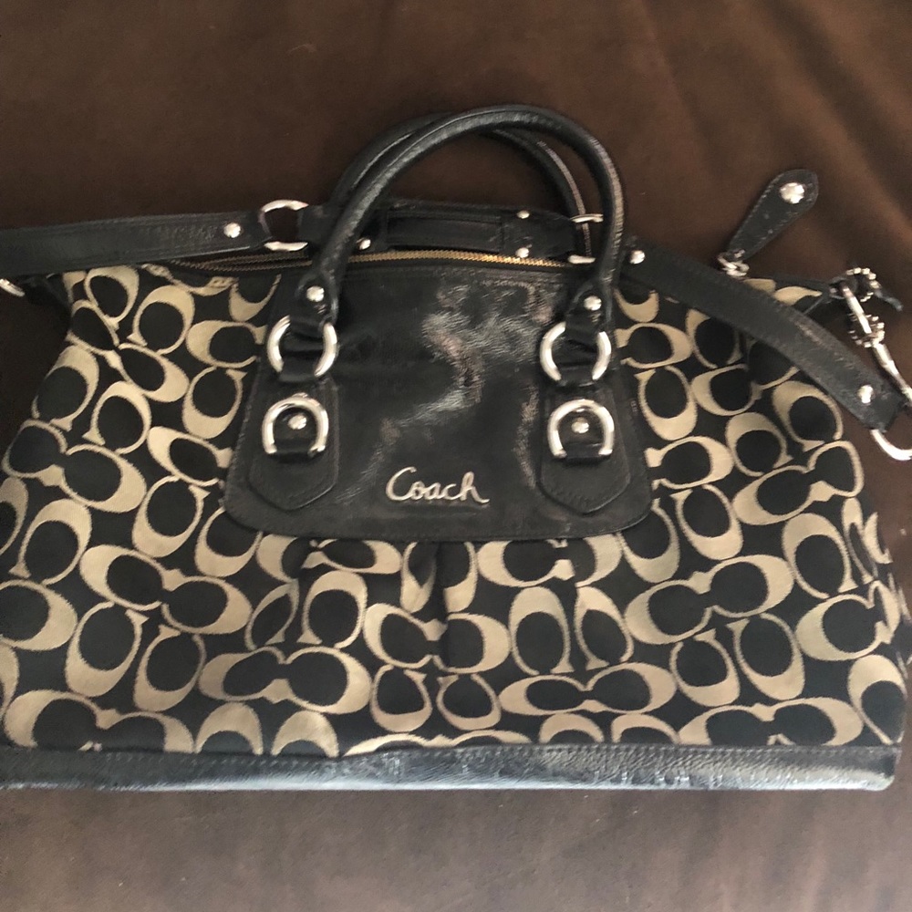 Black coach purse